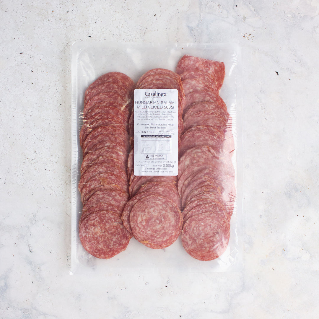 Hungarian Salami Mild Sliced 500g