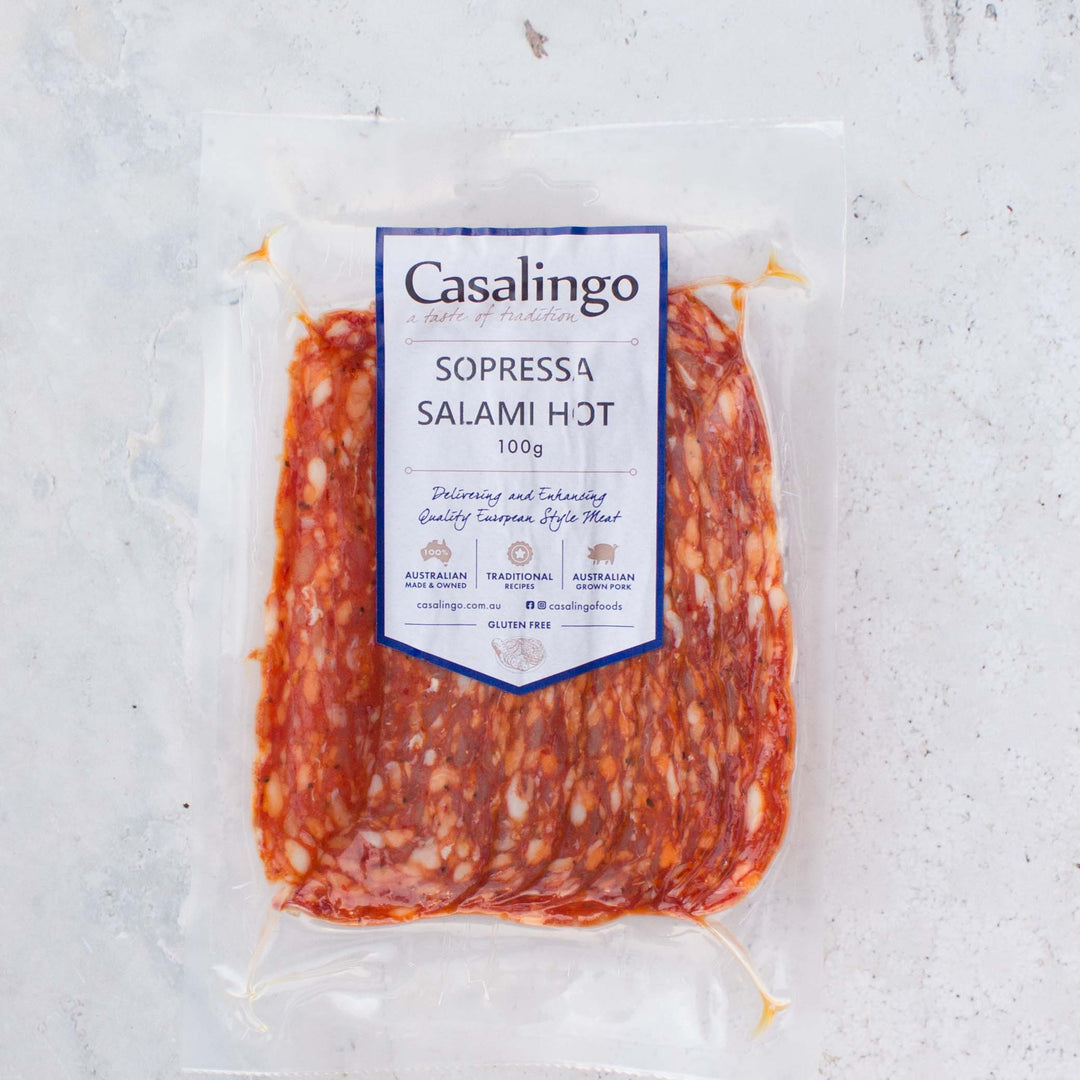 Sopressa Salami Hot Sliced 100g